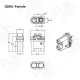 RJXHOBBY 1Pair 130A QS8U Male female Large current flameproof connector