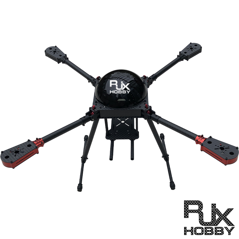 RJX650 4-Axis Carbon Fiber Umbrella Folding Quadcopter Frame with Motor Mounts