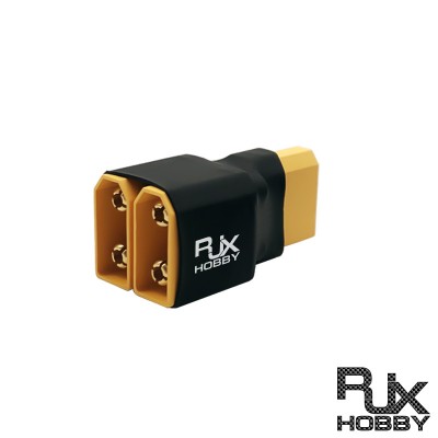 RJXHOBBY 1Pcs 2 XT90 male to XT90 female No wires in parallel connection harnesses Parallel Battery Connector Adapter