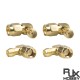 RJX SMA Male to Female Right Angle 90-Degree Adapter Gold Plated Connector Pack x4pcs