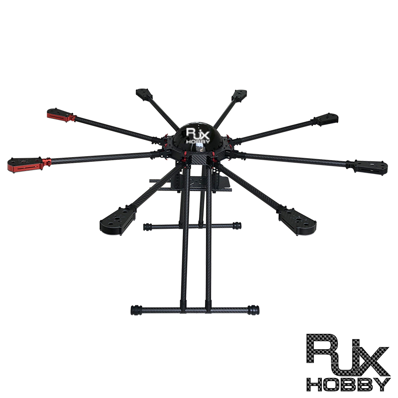 RJX950 8-Axis Carbon Fiber Umbrella Folding Hexacopter Frame with Motor Mounts