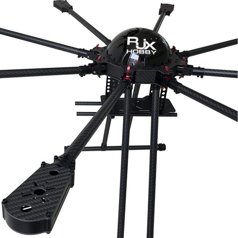 RJX950 8-Axis Carbon Fiber Umbrella Folding Hexacopter Frame with Motor Mounts