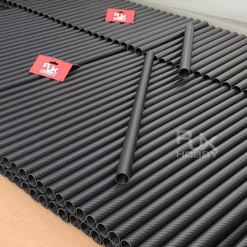 RJXHOBBY 3K Carbon Fiber Round Tube 2000mm (OD:7-60mm)