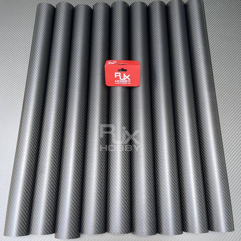 RJXHOBBY 3K Carbon Fiber Round Tube 1000mm (OD:20-38mm)