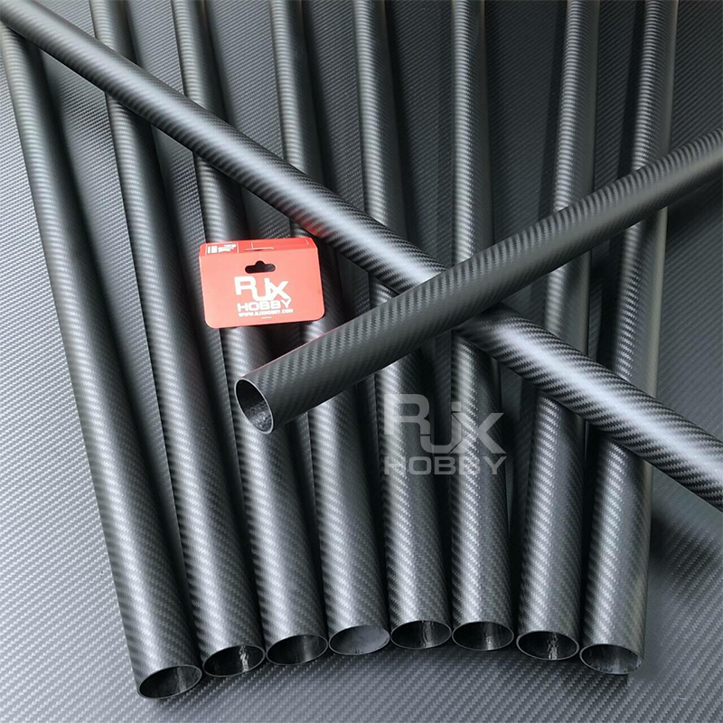 RJXHOBBY 3K Carbon Fiber Round Tube 1000mm (OD:20-38mm)