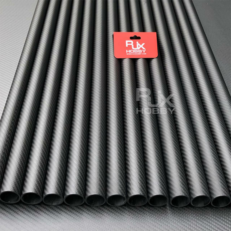 RJXHOBBY 3K Carbon Fiber Round Tube 1000mm (OD:20-38mm)
