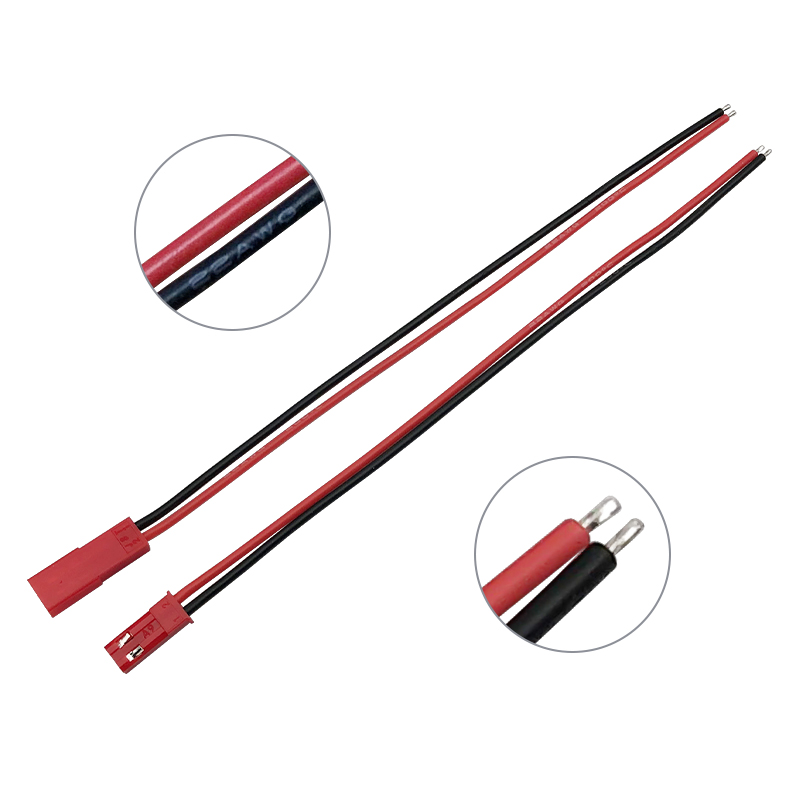 RJX 22 AWG  Silicone JST Plug Connector 2 Pin Male Female Plug Connector Cable Wire for LED Lamp Strip RC Toys Battery