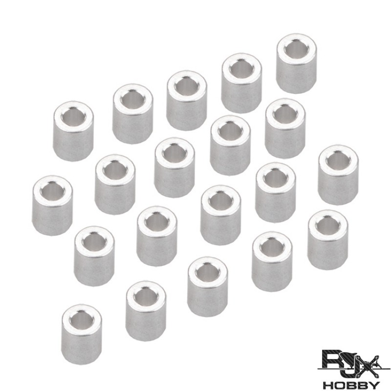 RJXHOBBY 20pcs Aluminum 2.6X5X6mm Round Spacer 